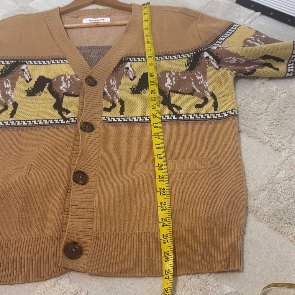 PACSUN Brown Horse Pattern Cardigan - Picture 7 of 10